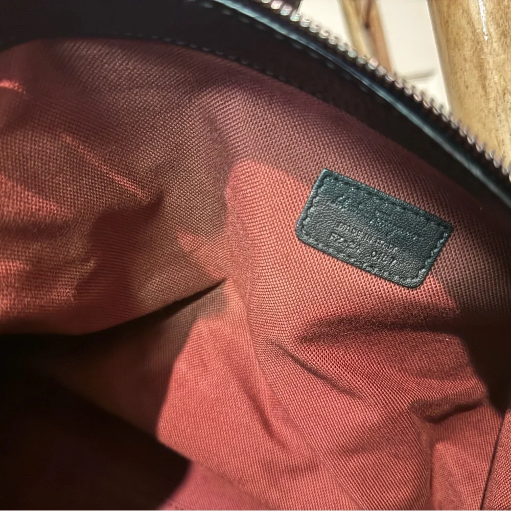 Salvatore Ferragamo Black Leather Duffel Bag